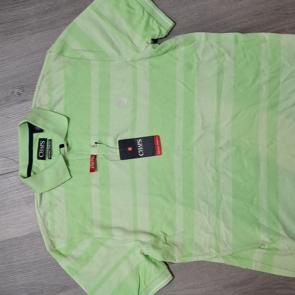 Chaps Green Polo Shirt Classic Short Sleeve